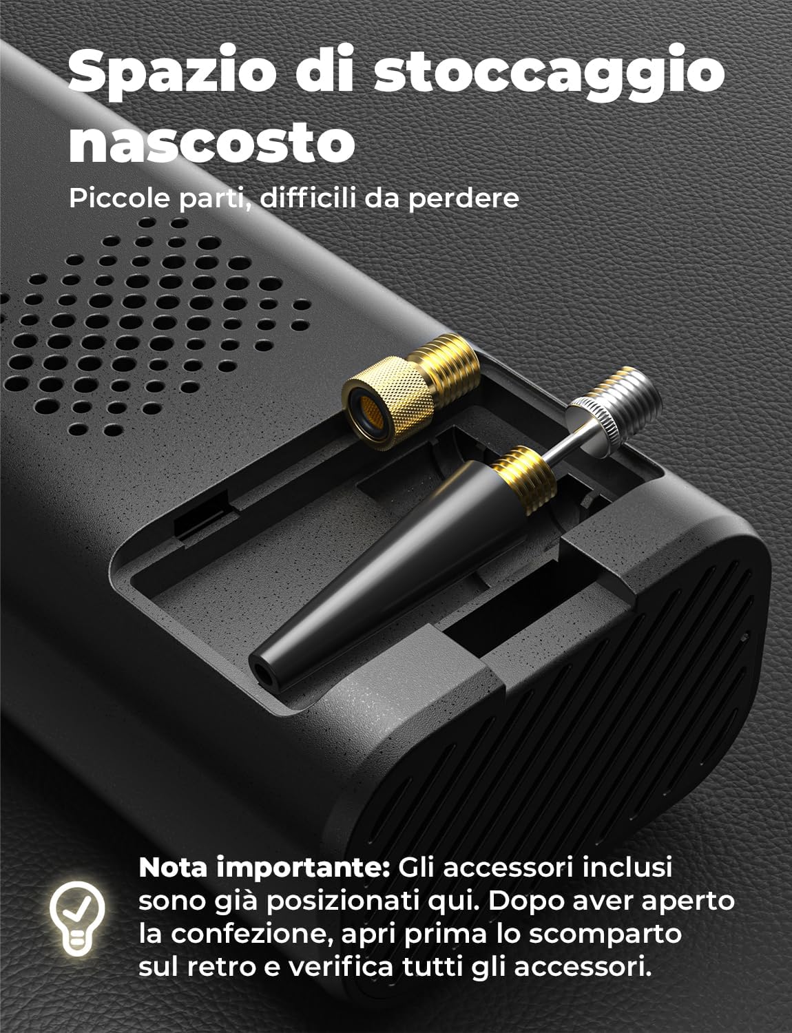 Oasser Compressore Aria Portatile 150PSI, 6000mAh, Inflazione Rapida, Doppio Schermo LCD, Spegnimento Automatico,Torcia LED, per Auto/Moto/Bici